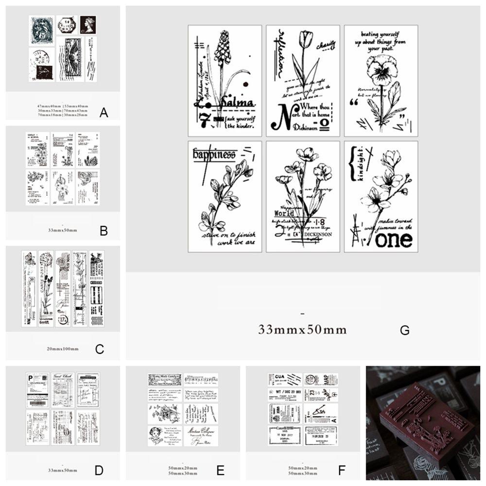 [Elegan] Stamps 1set Vintage Dekorasi Tiket Perlengkapan Kantor Kartu Decor Untuk Alat Tulis Diary Dekorasi
