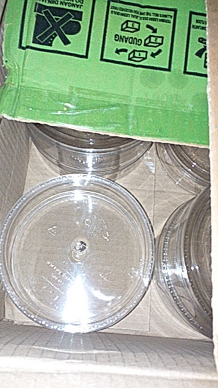 Per 12 Pcs Toples Kue Kering Bulat 1/4 Kg Ld0167 Stoples Plastik Mika Seperempat Delice Ld 0167