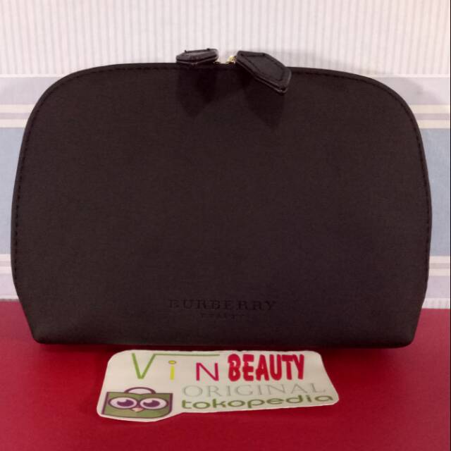 Pouch / Dompet Kosmetik By Brand Burberry Beauty Black