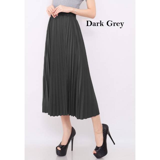 Rok plisket sebetis - Rok wanita pleated skirt 7/8