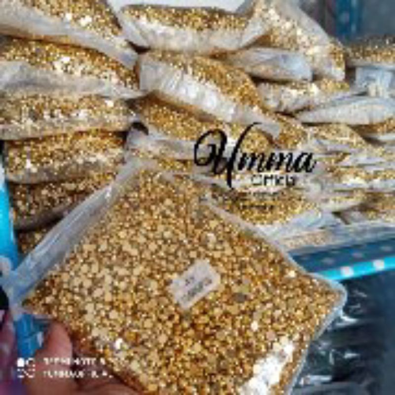 

mutiara belah spesial gold pak besar 3mm