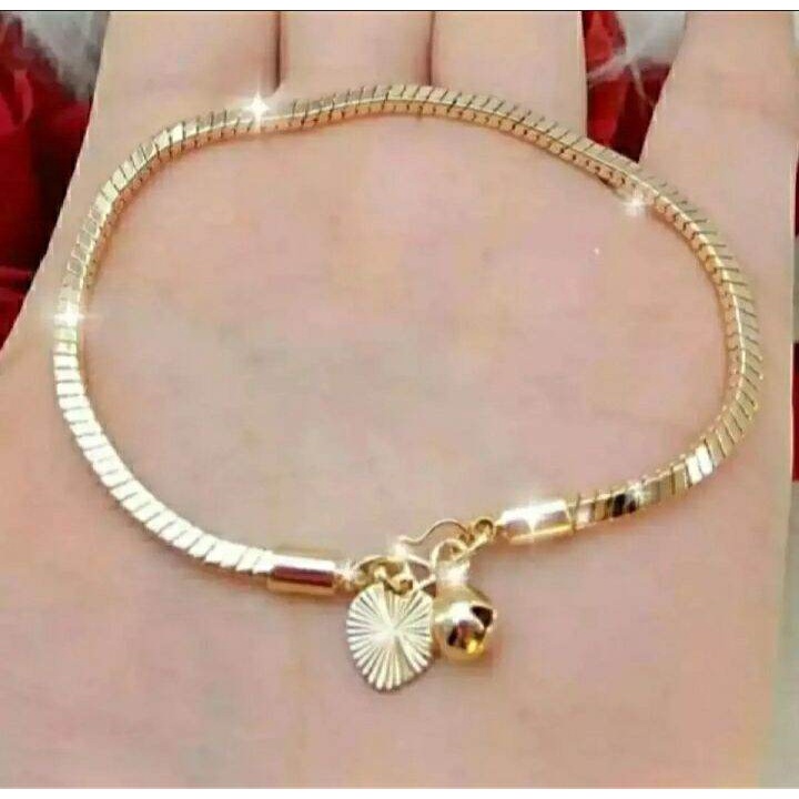 Gelang tangan lapis emas 24 Milano kaca lapis emas 24 k