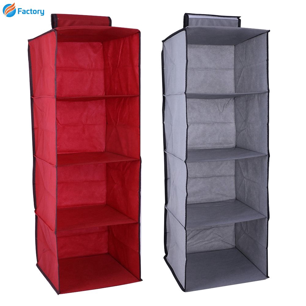 Fct Ready 4 Tier Hanging Wardrobe Organizer Clothes Storage Home Storage Tool Shopee Indonesia