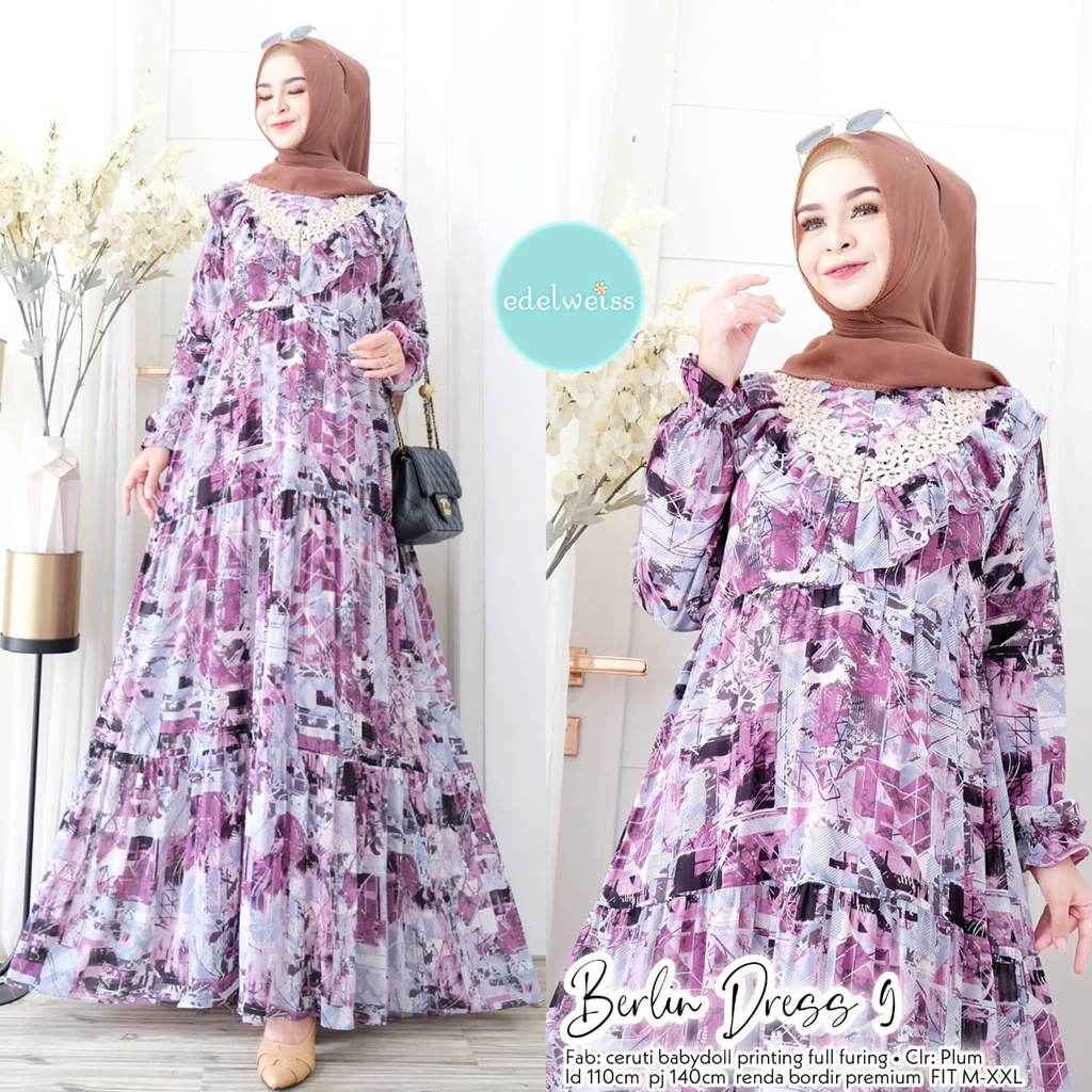 BERLIN DRESS 9 Ori By edelweiss | Gamis Ceruti Babydoll Premium Ori