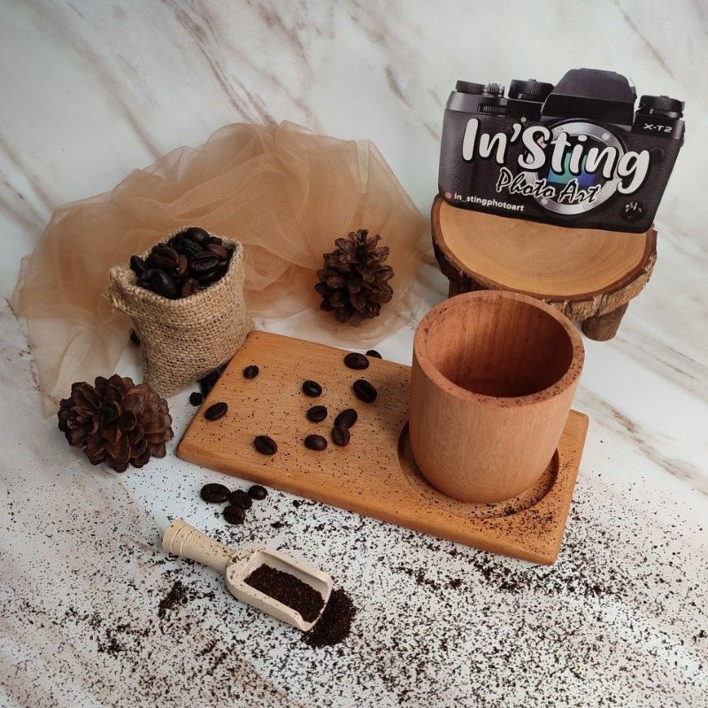 Properti Foto Kopi Paket Properti Foto Produk Kopi untuk Dekorasi Kafe dan Studio Foto
