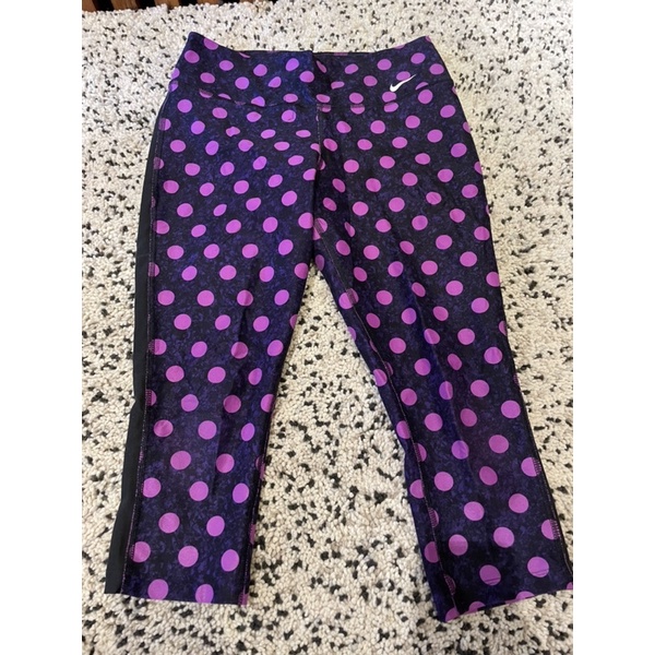 Nike Polkadot Pink Purple Legging/ Celana Senam Yoga Pilates