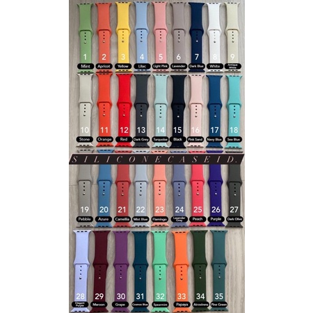 Original STRAP SILICONE (TALI IWATCH ) 38mm 40mm 41mm 42mm 44mm 45mm Premium Kekinian