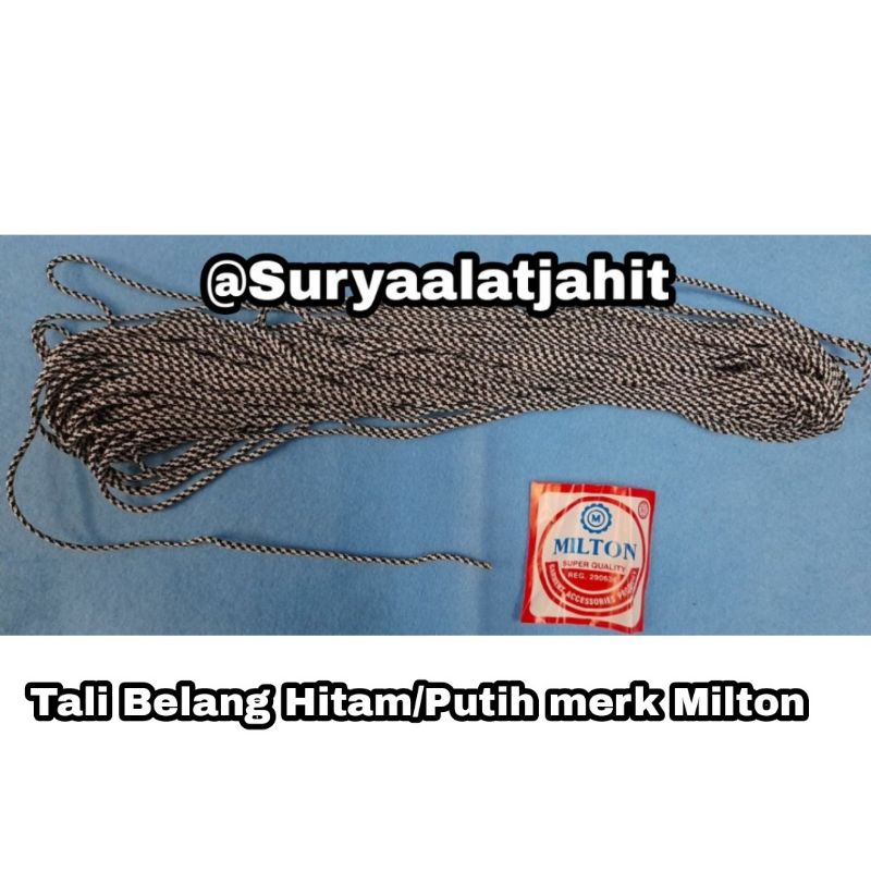 Tali Belang 1MM Hitam+Putih Milton =rp.5.000/1bungkus