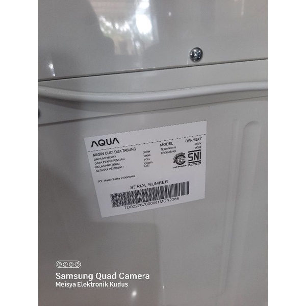 Mesin Cuci 2 Tabung Aqua 7kg QW-755XT