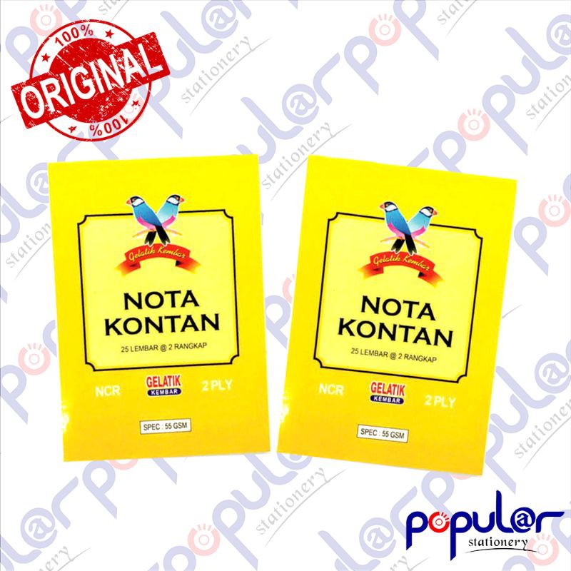 

Nota Gelatik Kembar 2 Ply Kecil