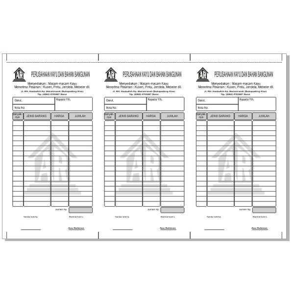 Dvd Template Desain Nota Siap Edit Format Coreldraw Shopee