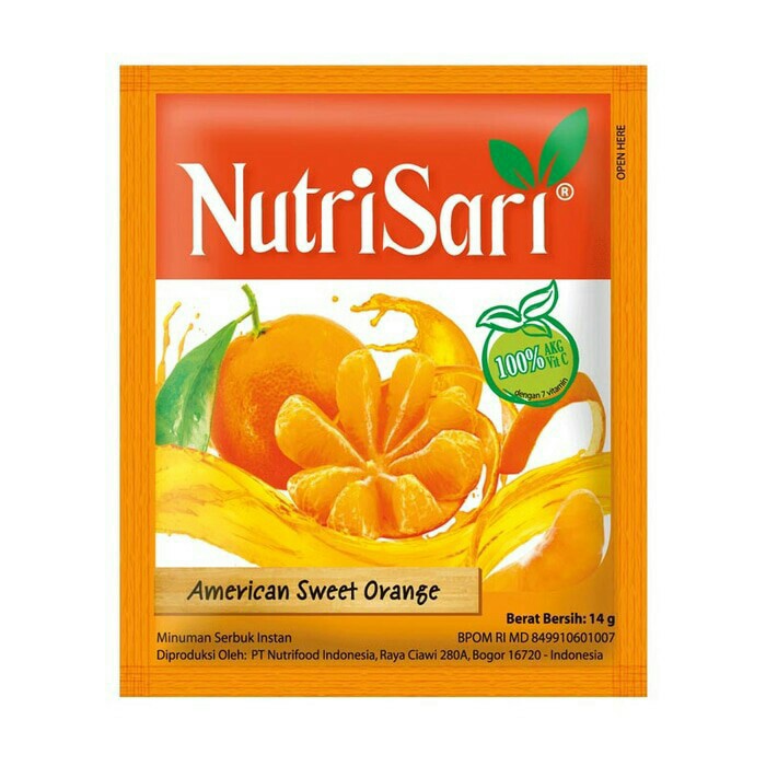 

Nutrisari American Sweet Orange ( isi 40 sac )