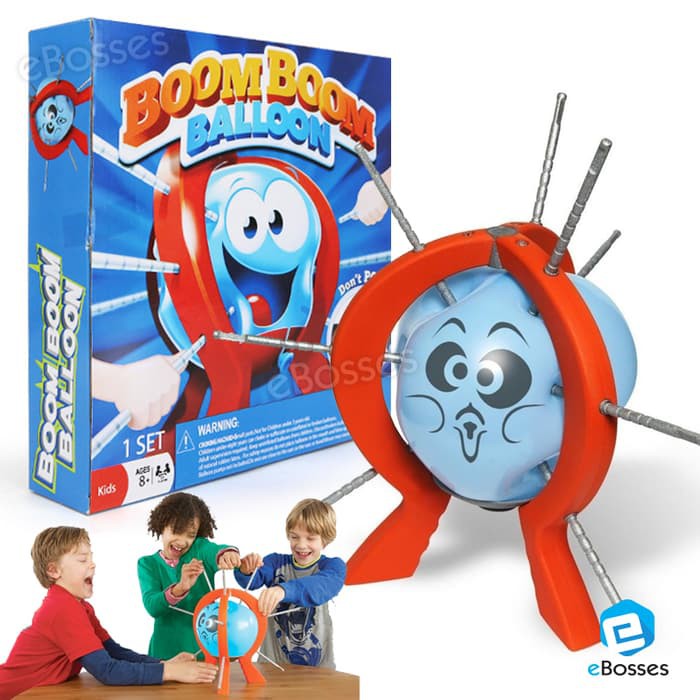 Slime Guar Gum - Pie Face Game - Mainan Gigit Buaya Boom Boom Balloon Challenge Game Don'T Blow It