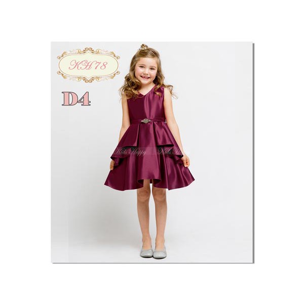 Dress Warna Ungu Gaun Pesta Anak Perempuan Baju Terusan Anak Perempuan Branded Baju Impor Anak