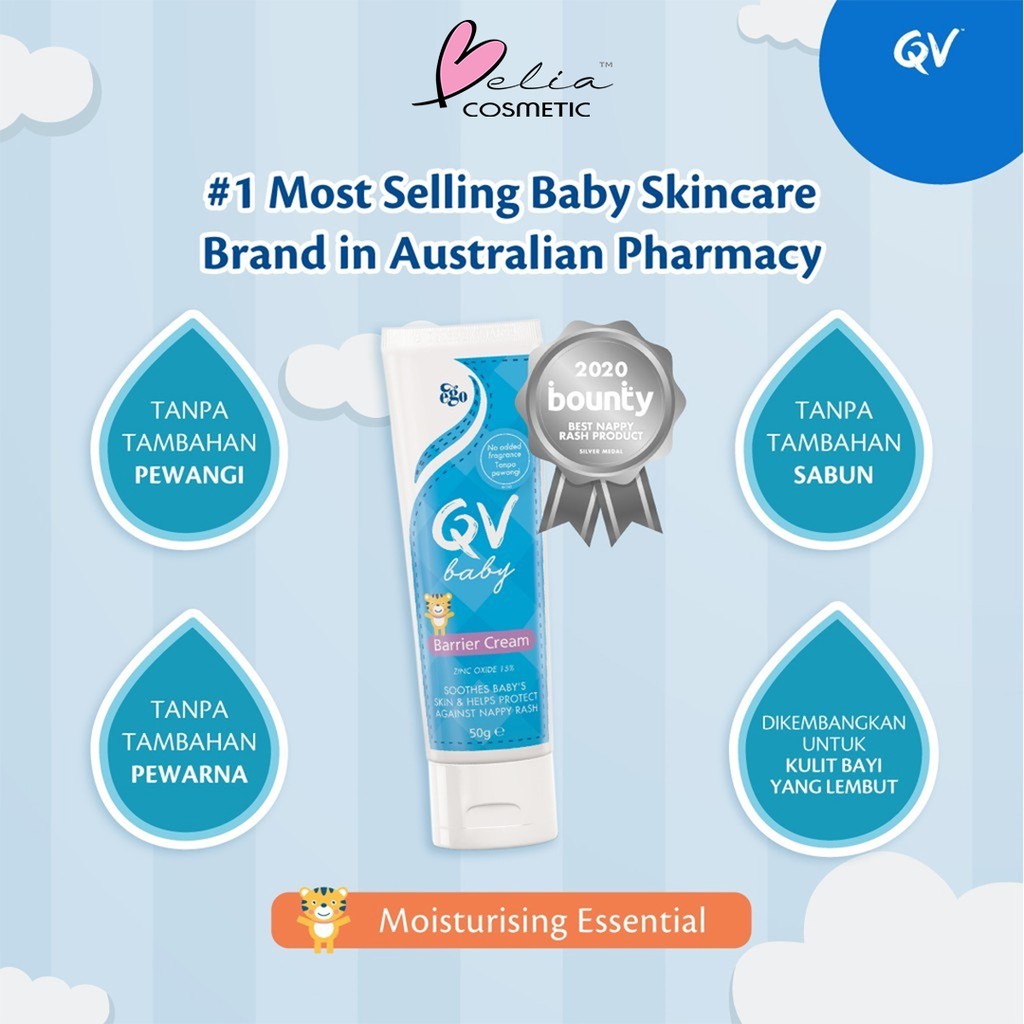 ❤ BELIA ❤ QV Baby Bath Oil | Shampoo &amp; Conditioner | Barrier Cream | Moist Cream | Gentle Wash(BPOM)