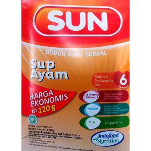 

Sun Bubur Susu Sereal Sup Ayam Ekonomis 120G