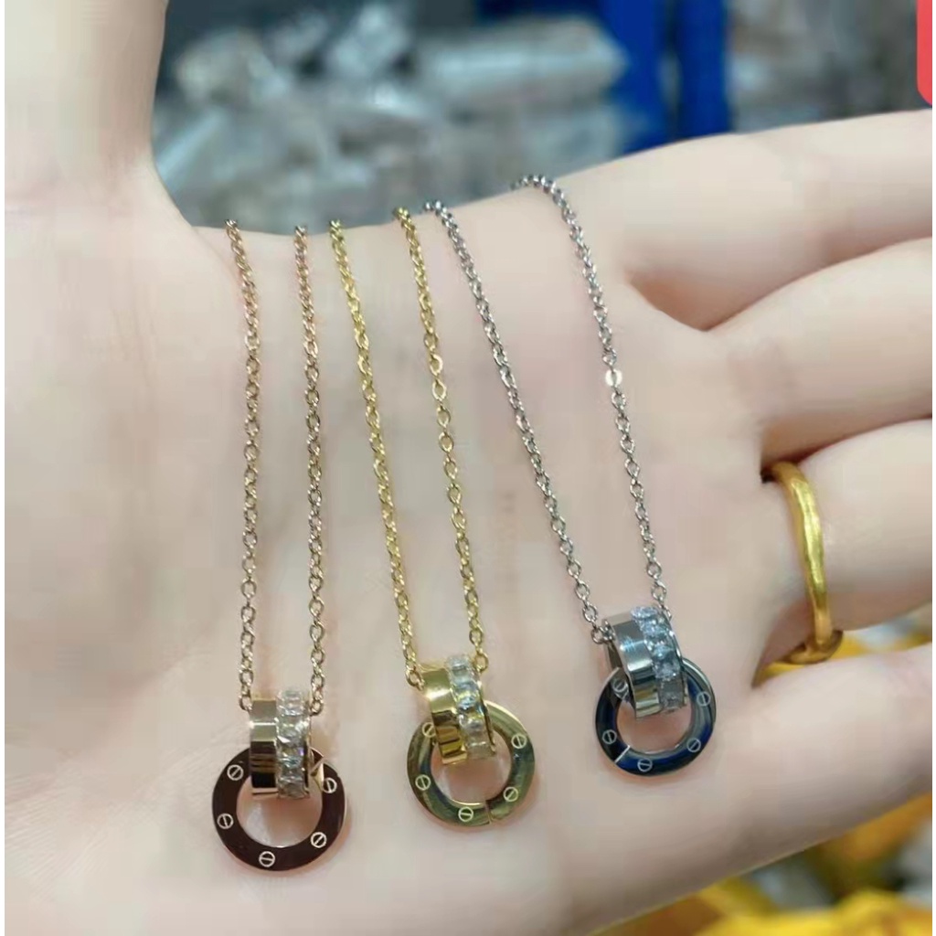 Kalung Titanium Permata Perhiasan Fashion B123-125