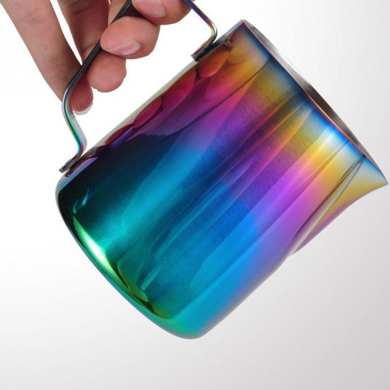 GS8 Gelas Pitcher Kopi Espresso Latte Art Rainbow Stainless Steel 350ml - 10084 OneTwoCup Multi