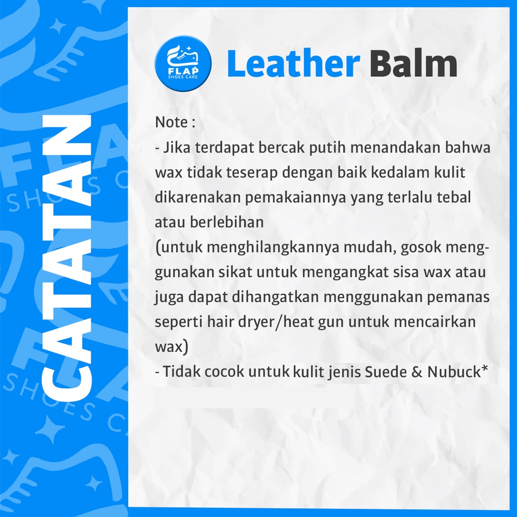 Flap Shoes Care Leather Balm Semir Sepatu Putih dan Hitam