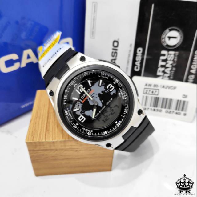 CASIO AW-80-1A2VDF / AW80 Original Jam Tangan Pria CASIO Digital Analog