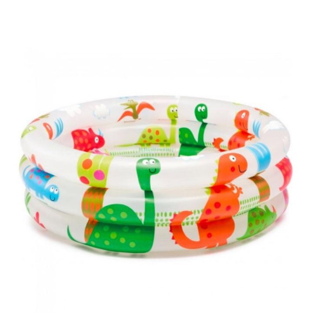 Intex Dinosour 3 Ring Baby Pool 57106NP uk 61x22 cm balon renang bayi