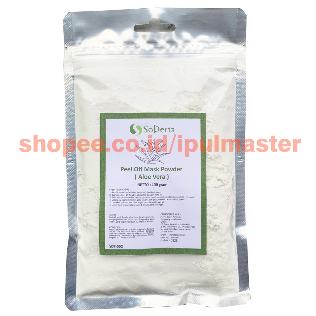 100 gram Soderta Peel Off Mask ORI - Masker klinik - rubber jelly mask bubuk -  repack 100 gram