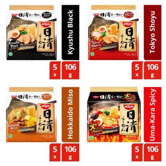 

[Harga 1 Pack] Nissin Ramen Tokyo Shoyu/Hokkaido Miso/Kyushu Black/Umakara Spicy