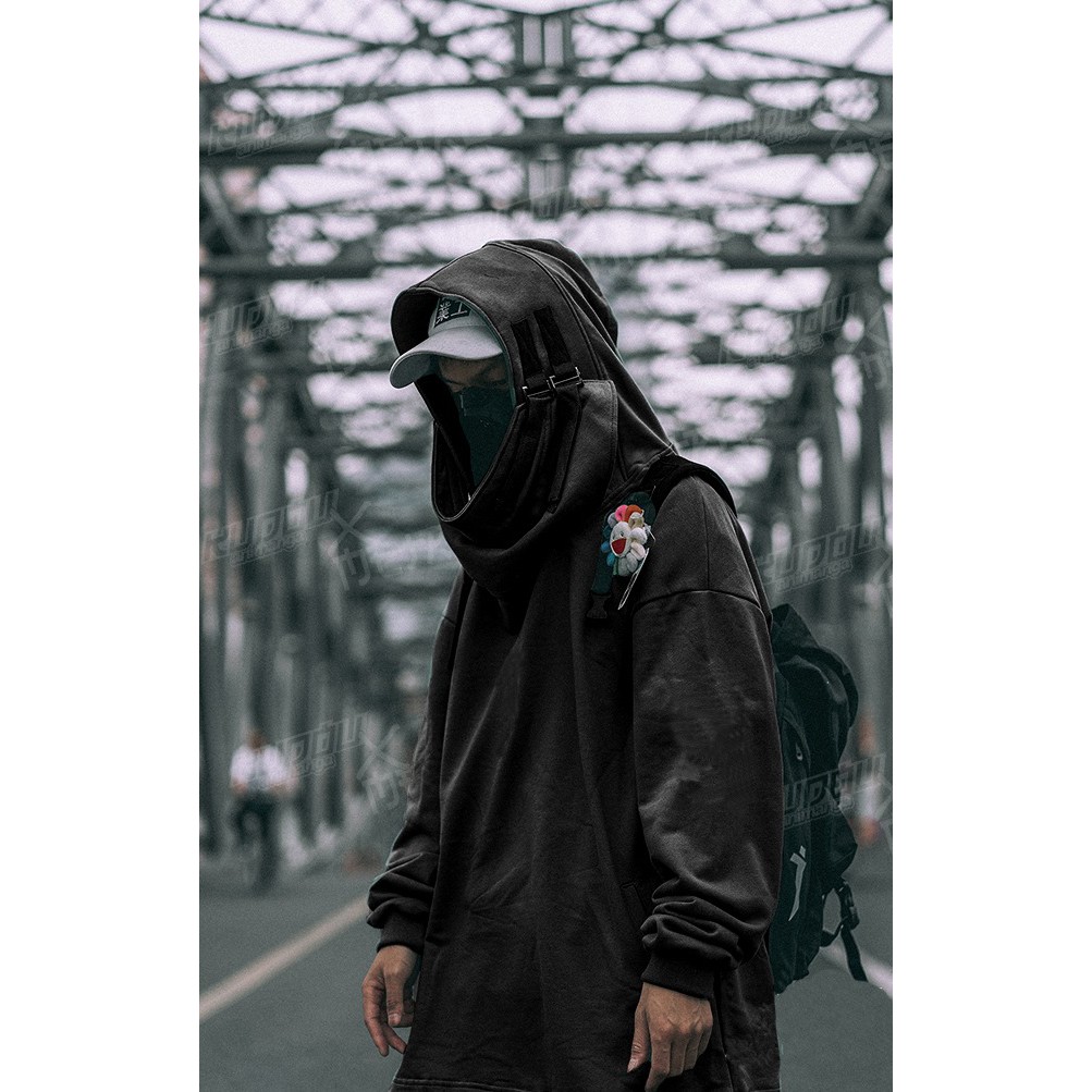 Oversized Streetwear Unsettled Hoodie Black