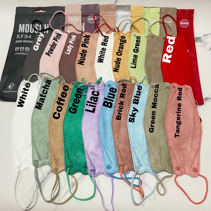 - MOUSON KF 94 - Masker Premium Mouson KF94 4ply Korea mask isi 10 mirip sensi convex