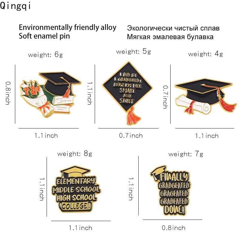 Bros Pin Enamel Desain Topi Wisuda Untuk Hadiah Anak