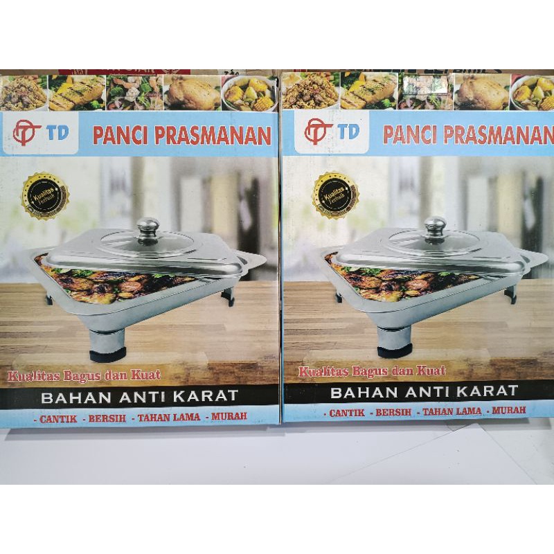 Panci Prasmana TD Fasfood Tutup Variasi Stainless Steel / Tatakan Buat Sayur / Nampan Yang ada kakinya