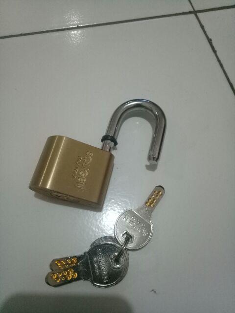 Gembok Soligen Per 50 Mm Pendek Kuningan Computer Key