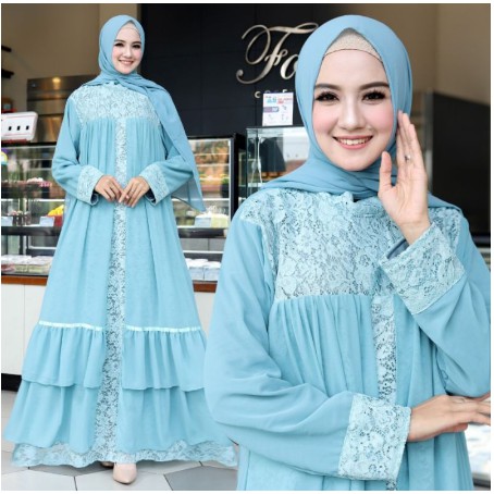 Baju Muslim Wanita Gamis Maxy Remaja Terbaru 2022 Model Kekinian Modis Kondangan murah