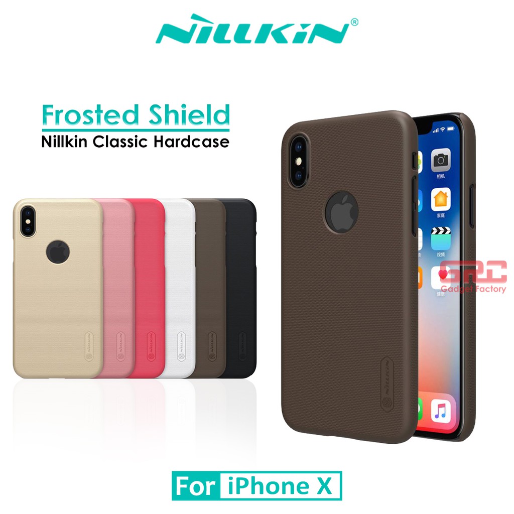 Hard Case Apple iPhone X Nillkin Frosted Shield Casing Original