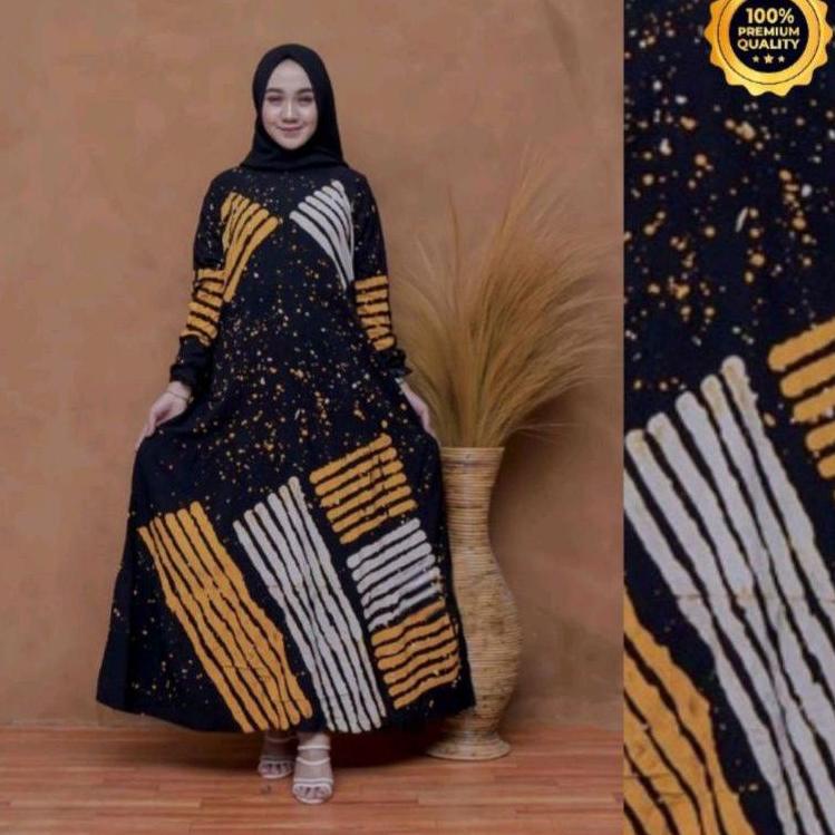 Paling Dicari.. BATIK USMAN Terbaru Gamis twill rayon ori pelangi gamis twil tie dye gamis rayon can