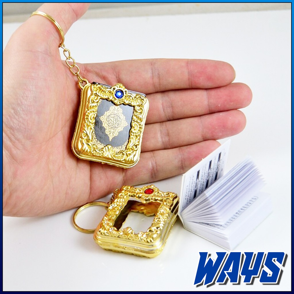 [G015] Gantungan Kunci Ganci 3D Bentuk Alquran / Mini Quran Keychain