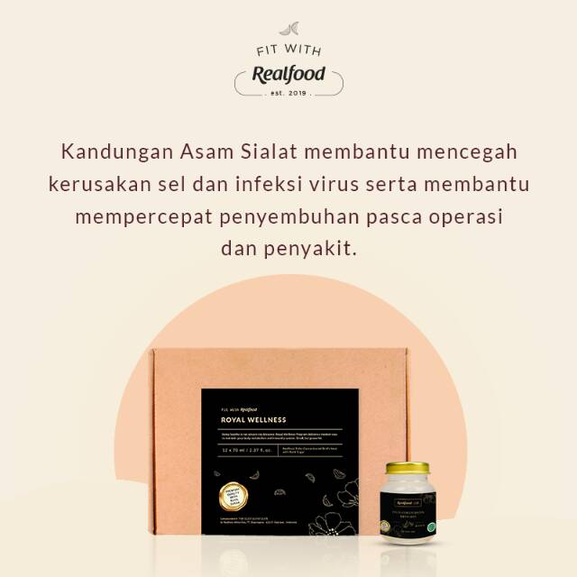 

Realfood Royal Wellness Minuman Sarang Burung Walet 99% Concentrate dengan gula batu