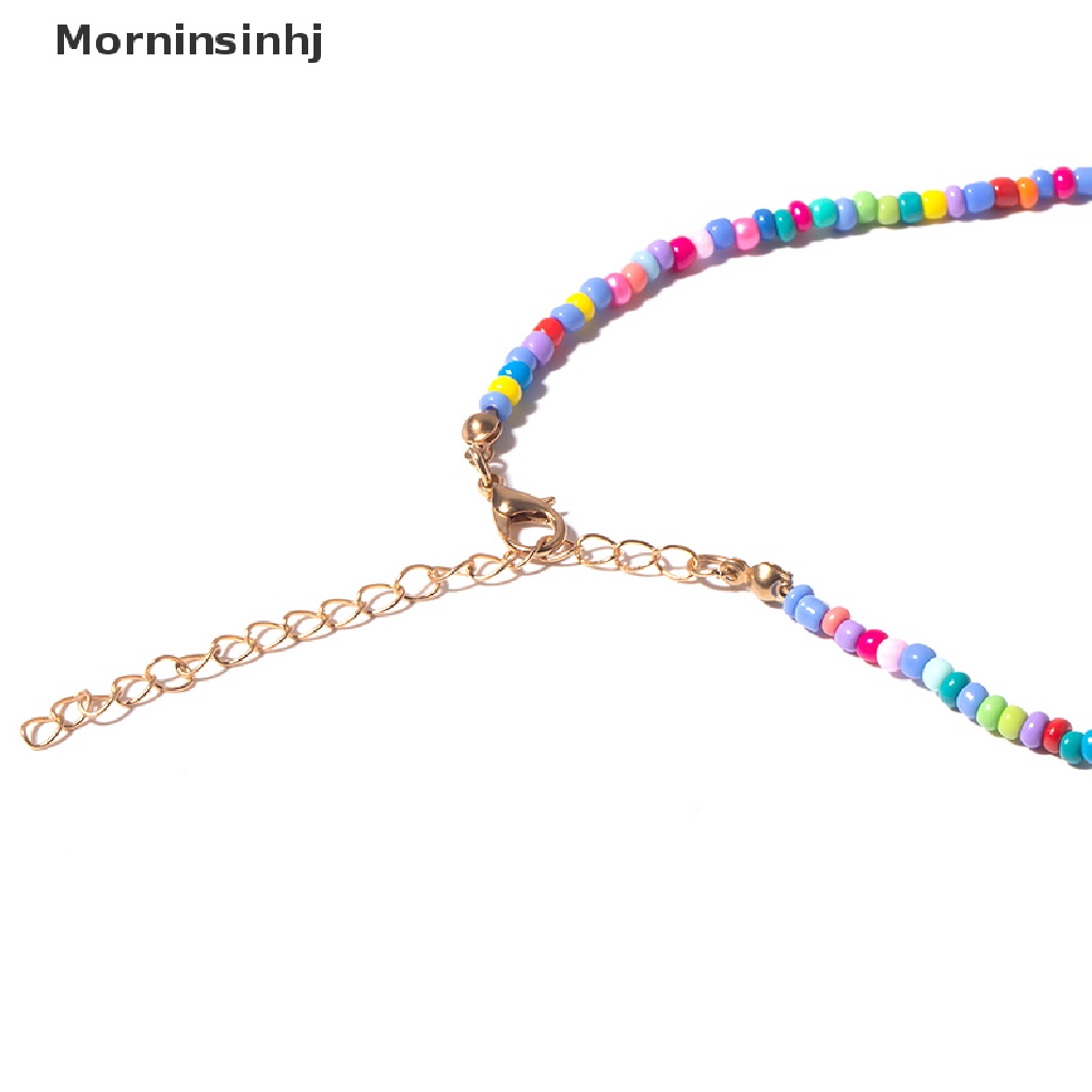 Mornin Fashion Wanita Bohemia Warna-Warni Manik-Manik Liontin Rantai Pesona Choker Kalung Perhiasan id