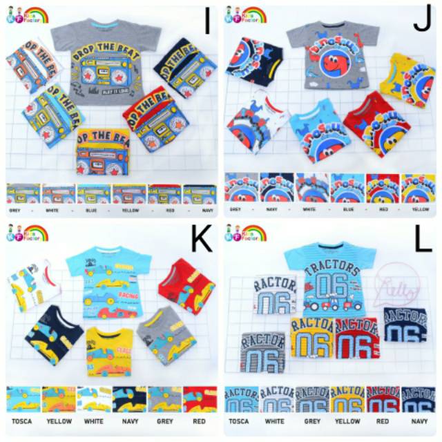 Kaos Anak Baju Atasan Katun Combed 30s Kids Factory Kualitas Premium Baby Victory