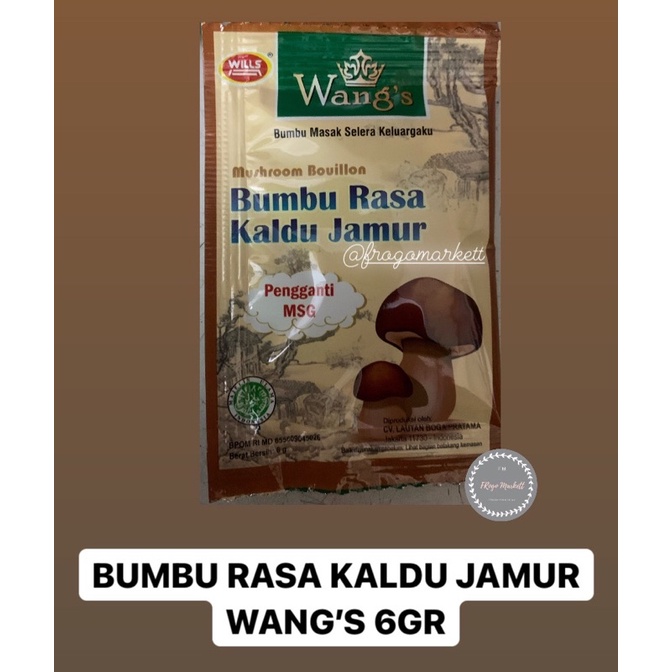 Bumbu Rasa Kaldu Jamur Wang’s 6gr 1lusin (Isi 12)