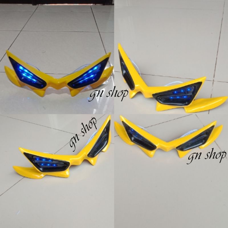 winglet yamaha winglet aerox 155 old model kaca mata plus lamp sein led