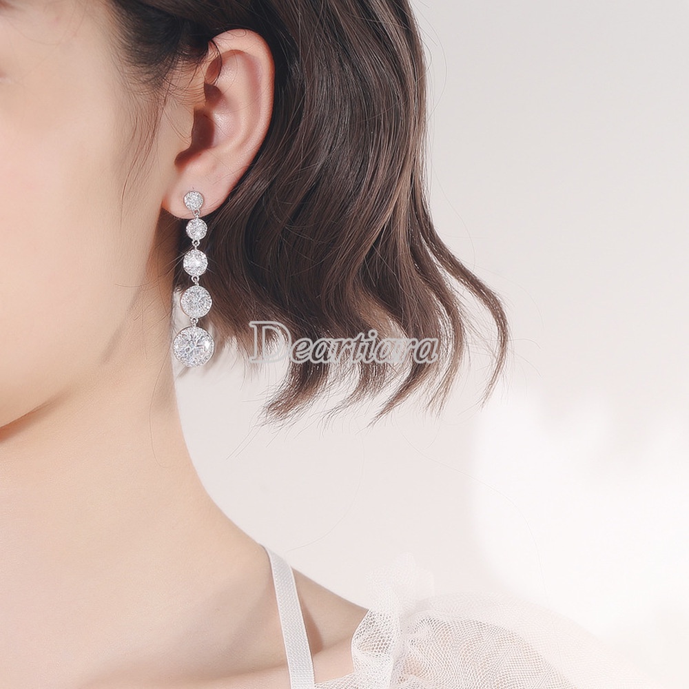 Anting Bentuk Water Drop Bahan Zircon Untuk Wanita