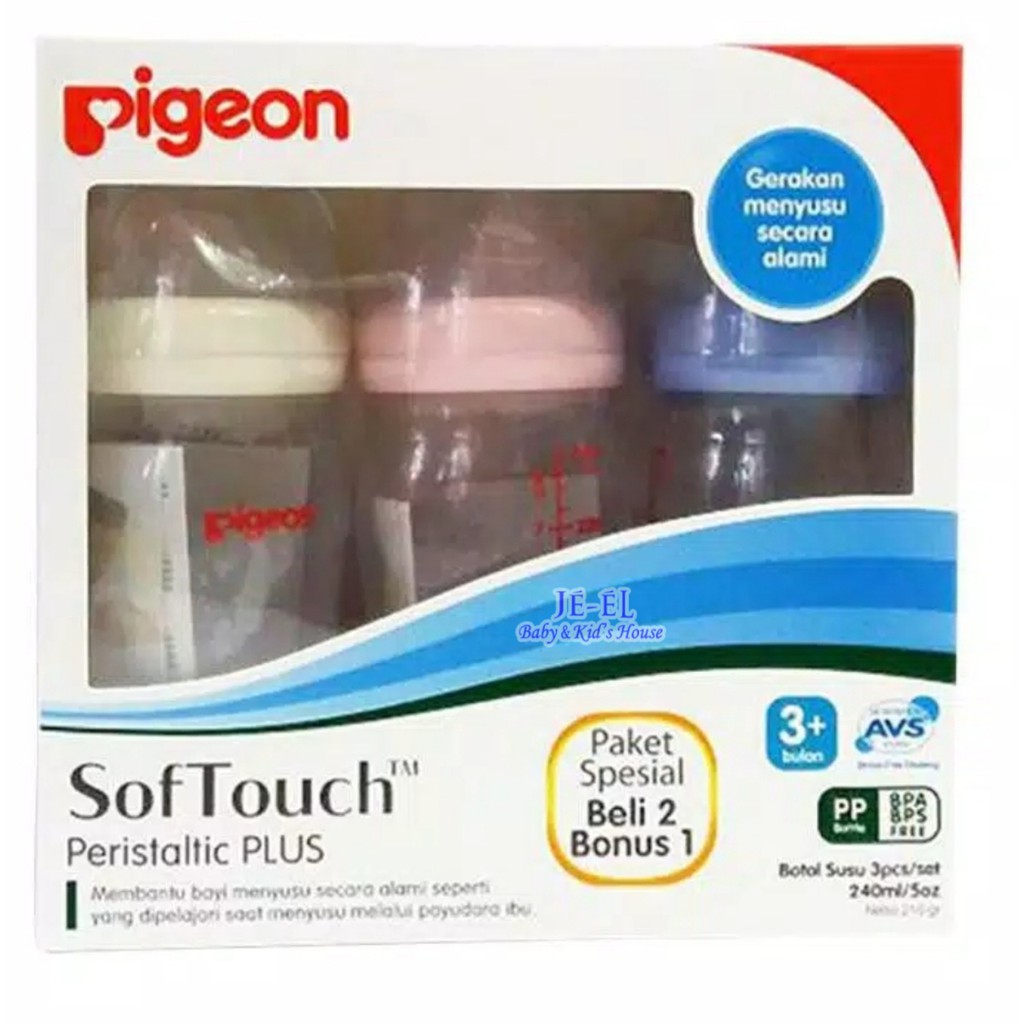 Pigeon  Botol Soft Touch Peristaltic Plus Wide Neck 160ML/240ML