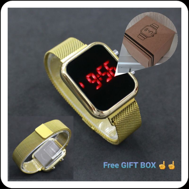 Jam Led magnet segi mesh strap free gift box