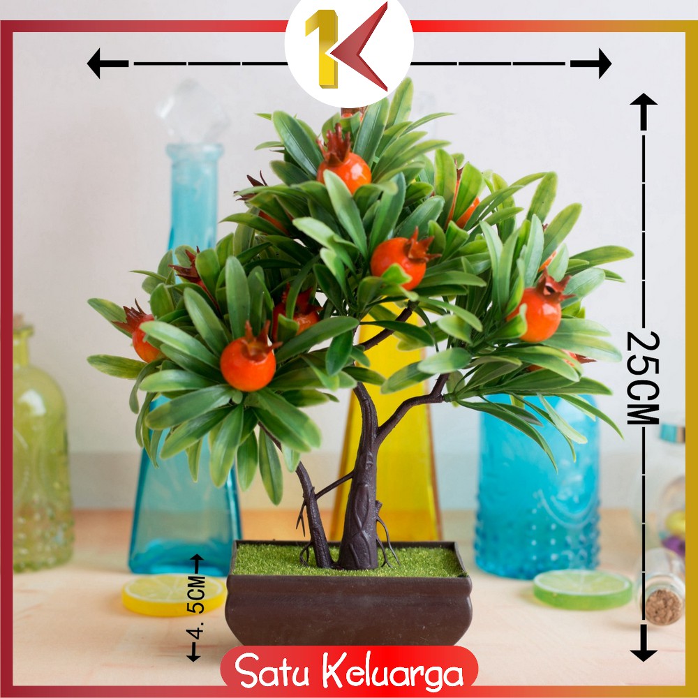 SK-C170 Ornamen Pot Buah Tanaman Hias Plastik Murah Bunga Hiasan Dekorasi Rumah Artificial Plant-7