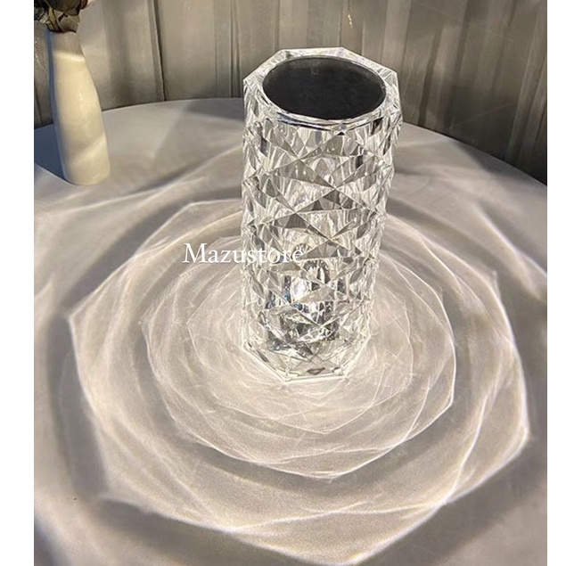 Rose  diamond table lamp usb charing touch RGB 16WARNA  Crystal Table Lamp Diamond Crystal USB Night Lamp Bedside