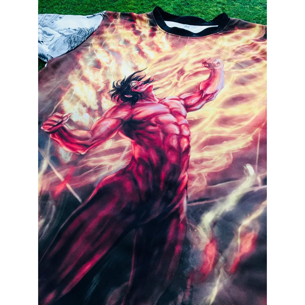 Tshirt SNK Eren Rogue Titan Fullprint Anime Attack On Titan  AOT Manga Premium