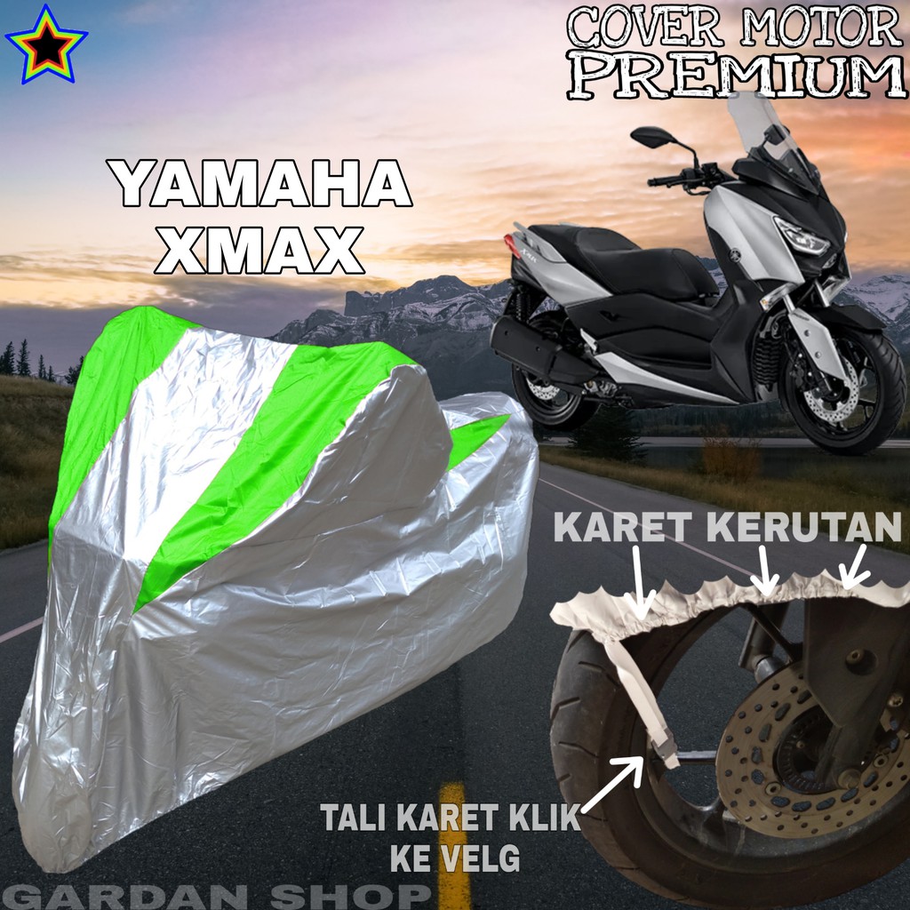 Sarung Motor YAMAHA NMAX Silver HIJAU Body Cover Penutup Pelindung Motor Nmax PREMIUM