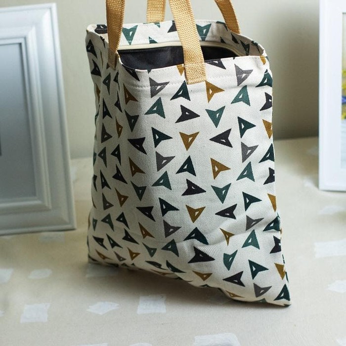 TOTE BAG WANITA TOTEBAG PRIA CANVAS MOTIF GOOD QUALITY WITH RESLETING KODE - 048