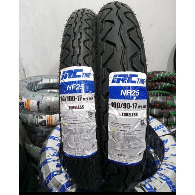 Paket Ban Tubeless IRC 100/90-17 NR 25 + 80/100-17 NF 25 // ROAD SPORT